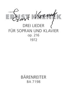 Drei Lieder Op.216. Nach Gedichten von Lilly von Sauter