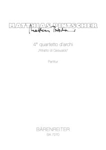 String Quartet No.4 Ritratto di Gesualdo (Score)