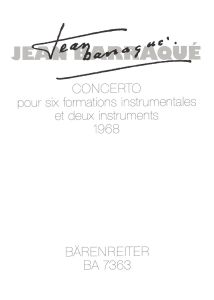 Concerto pour six formations instrumentales et deux instruments (Full Score, paperback)