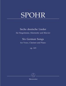 Six German Songs for Voice, Clarinet and Piano Op.103 (Score & Part)
