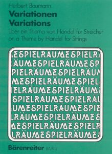 Variations on a Theme by Handel. Score