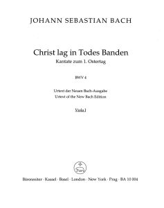 Cantata No.4 Christ lag in Todes Banden (BWV 4) (Viola I)