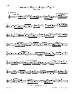 Cantata No.12: Weinen, Klagen, Sorgen, Zagen (BWV 12) (Wind Set)