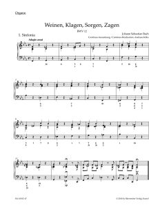 Cantata No.12: Weinen, Klagen, Sorgen, Zagen (BWV 12) (Organ)
