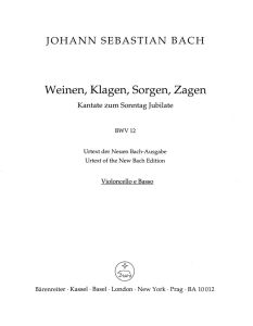 Cantata No.12: Weinen, Klagen, Sorgen, Zagen (BWV 12) (Cello/Bass)