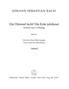 Cantata No.31: Der Himmel lacht! Die Erde jubilieret (BWV 31) (Violin II)