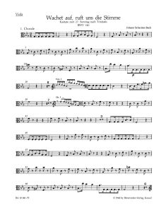 Cantata No.140 Wachet auf, ruft uns die Stimme (BWV 140) (Viola)