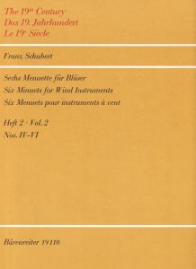 Six Minuets for Wind Instruments Book 2 Nos 4-6 (Playing Score)