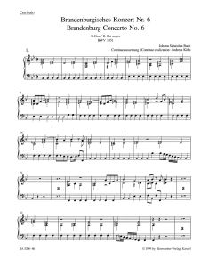 Brandenburg Concerto No.6 in B-flat major (BWV 1051) Cembalo