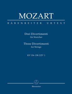Three Divertimenti for Strings (K.136-138) (Study Score)