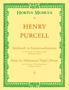 Incidental Music for A Midsummer Night's Dream Part 2 - From the opera The Fairy Queen (Full Score)