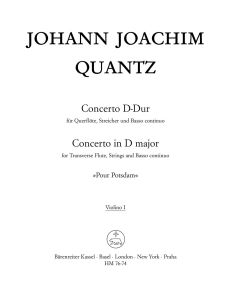 Concerto for Flute in D (Pour Potsdam) (Violin I)