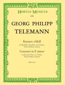 Concerto for Recorder and Flute in E minor (TWV 52: e1) (Full Score)