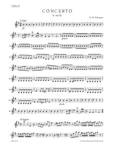 Concerto for Recorder and Flute in E minor (TWV 52: e1) (Violin II)