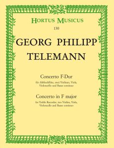 Concerto for Treble Recorder in F major (TWV 51:F1) (Full Score)
