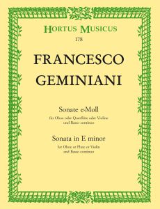 Sonata in E minor for Oboe or Flute or Violin and Basso continuo