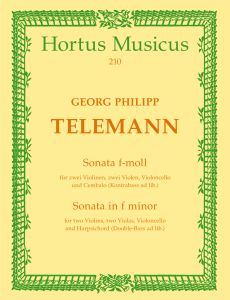 Sonata in F minor for 2 Violins, 2 Violas & Basso continuo TWV 44:32 (Full Score)