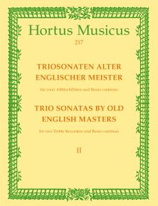 Trio Sonatas by Old English Masters, Book 2 (D Purcell, Sonata in F major, R Valentine, Sonata in C