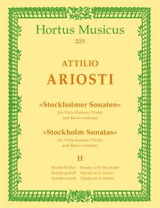 Six Stockholm Sonatas Volume 2 for Viola (Viola d'amore) and Basso continuo (Score & Parts)