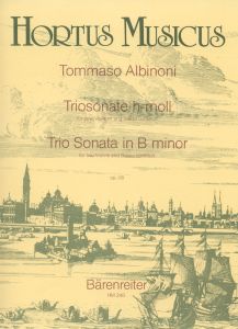 Trio Sonata in B minor Op.1/8 for Two Violins and Basso continuo (Score & Parts)