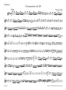 Concerto for Flute in D major RV783 (Violin I)