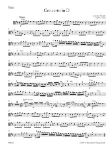 Concerto for Flute in D major RV783 (Viola)