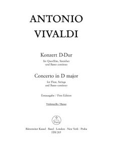 Concerto for Flute in D major RV783 (Cello/Bass)