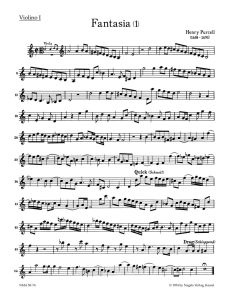 Fantasias for Strings Part I: Nos 1-7 (Violin I, Soprano viola da gamba)
