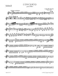 Concerto for Flute in D Op.27 (G.489) (Violin II)