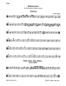 Ballet Suites for Strings and Basso continuo (Viola)