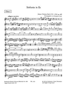 Sinfonia, Op.6, No. 3 in E-flat (Wind Set)