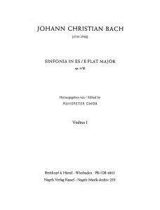 Sinfonia, Op.6, No. 3 in E-flat (Violin I)