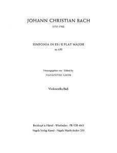 Sinfonia, Op.6, No. 3 in E-flat (Cello/Double Bass)
