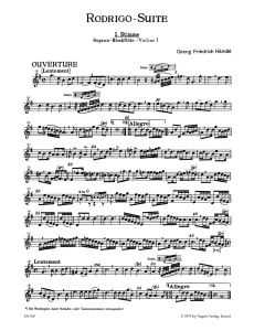 Rodrigo Suite (HWV 5) Violin I/Descant Recorder