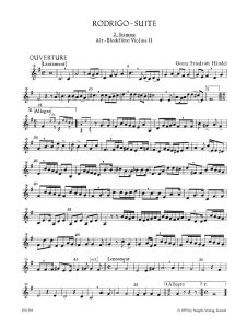 Rodrigo Suite (HWV 5) Violin II/Treble Recorder