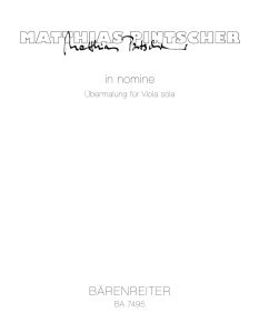 in nomine "Übermalung" for viola solo