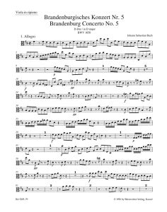 Brandenburg Concerto No.5 in D major (BWV 1050) (Viola)