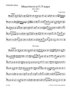 Missa brevis in F major (Hob XXII:1) (Cello/Bass)