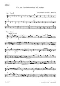 Wer nur den lieben Gott lässt walten (Violin I)