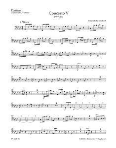 Concerto for Harpsichord No.5 in F minor (BWV 1056) (Cello/Bass)