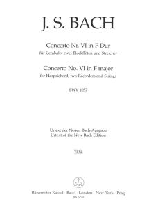 Concerto for Harpsichord No.6 in F major (BWV 1057) (Viola)