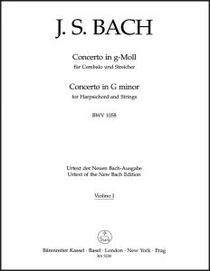 Concerto for Harpsichord in G minor (BWV 1058) (Violin I)