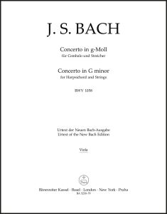 Concerto for Harpsichord in G minor (BWV 1058) (Viola)