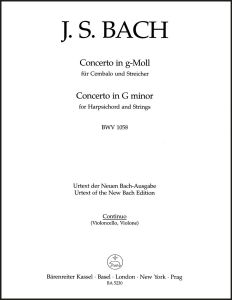 Concerto for Harpsichord in G minor (BWV 1058) (Cello/Bass)