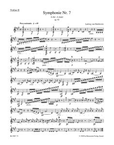 Symphony No.7 in A major Op.92 (Violin II)