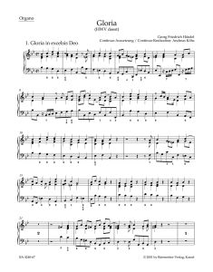 Gloria (HWV deest) (Organ)