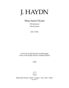 Missa Sancti Nicolai (St Nicholas Mass) (Hob.XXII:6) (Viola)