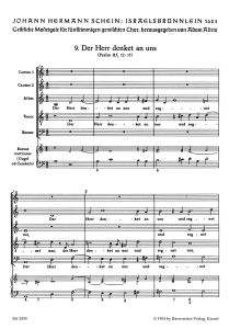 Israelsbruennlein (26 Motets) No. 9: Der Herr Denket An Uns