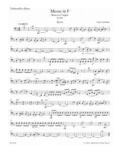 Mass in F major D 105 (Cello/Bass)