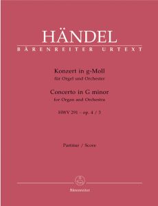 Concerto for Organ in G Minor Op.4/3 (HWV 291) (Full Score, paperback)